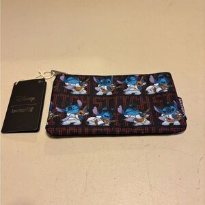 Loungefly Disney Stitch Blue and Black Pouch brand new